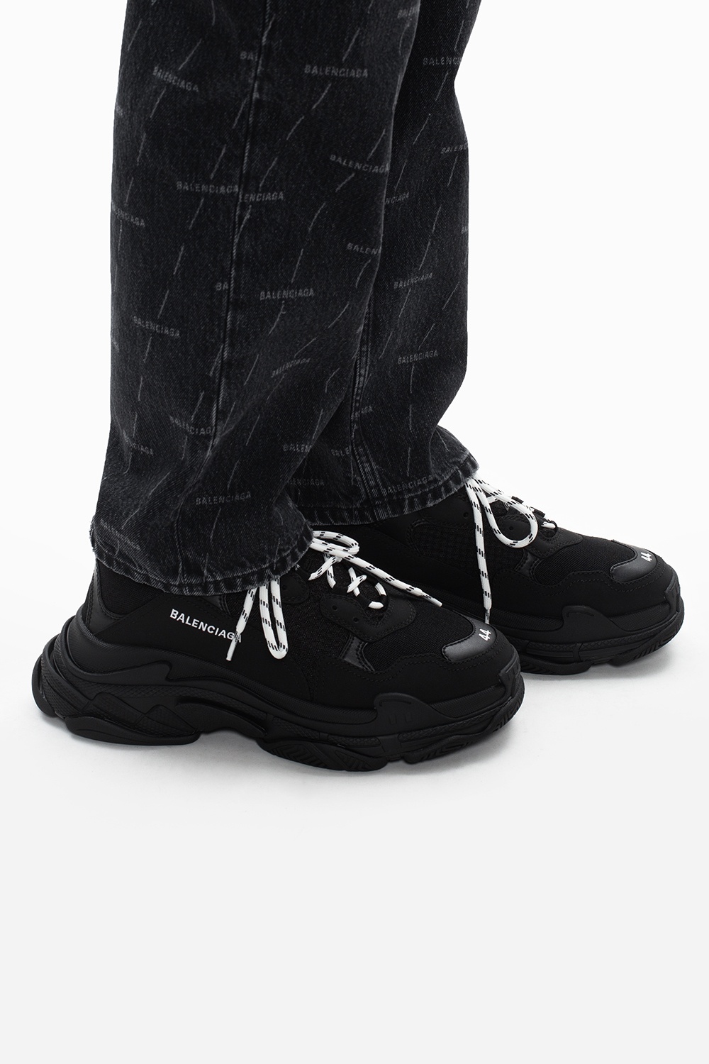 Balenciaga triple s black hot sale sale